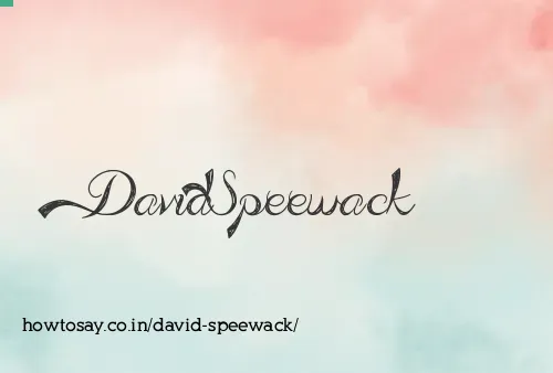 David Speewack