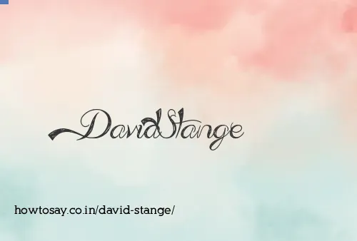 David Stange