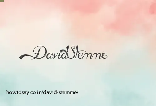 David Stemme