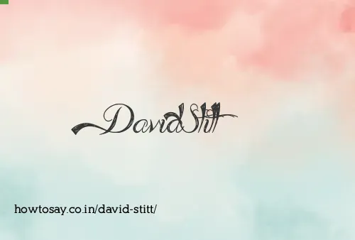 David Stitt