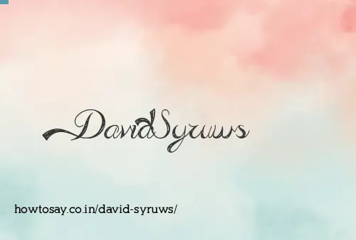 David Syruws