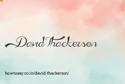 David Thackerson