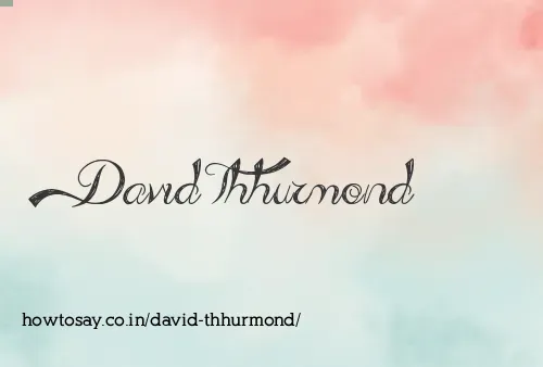 David Thhurmond
