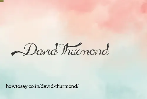 David Thurmond