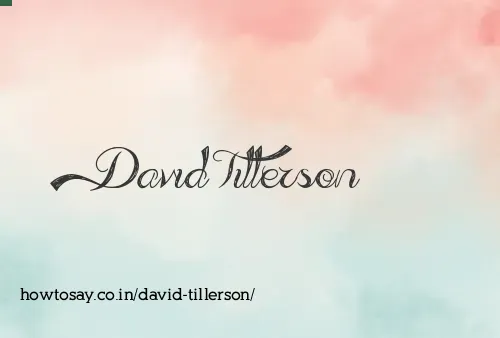 David Tillerson