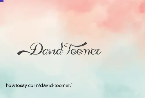 David Toomer