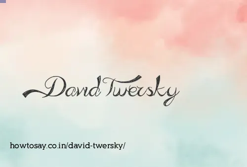 David Twersky