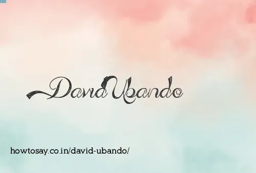 David Ubando