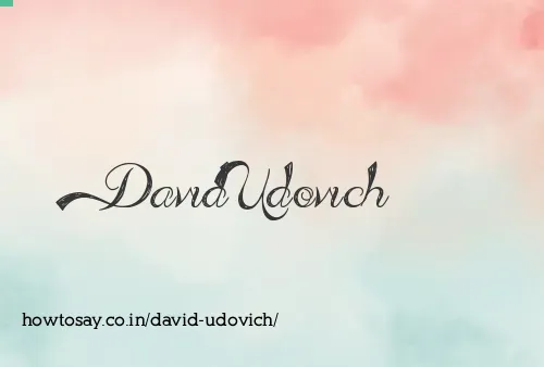 David Udovich