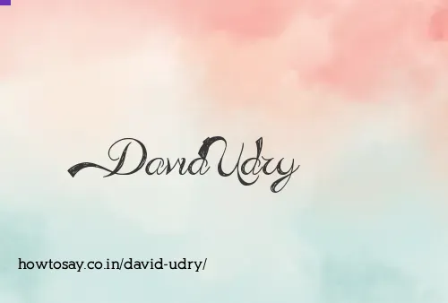 David Udry