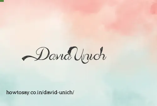 David Unich