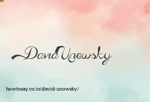 David Unowsky