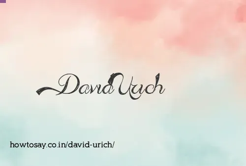 David Urich