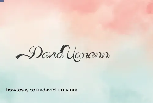 David Urmann