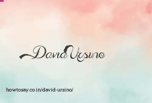 David Ursino