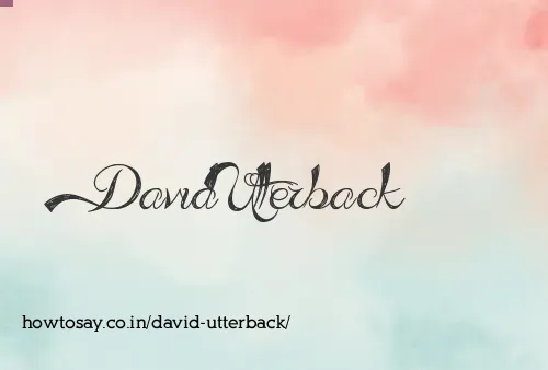 David Utterback