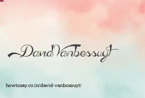 David Vanbossuyt