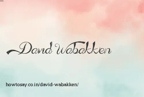 David Wabakken