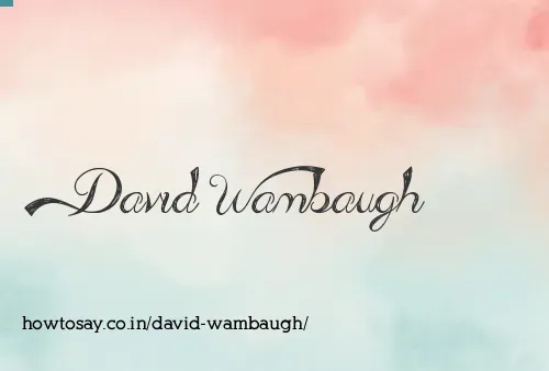 David Wambaugh