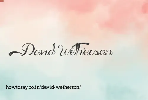 David Wetherson