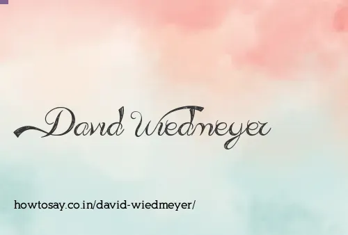 David Wiedmeyer