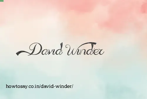 David Winder