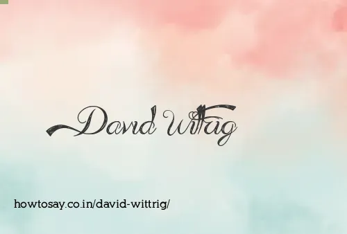 David Wittrig