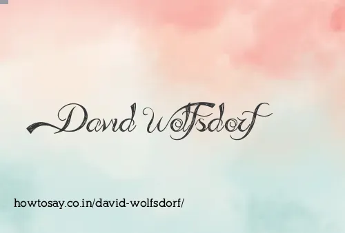 David Wolfsdorf