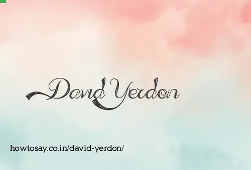 David Yerdon