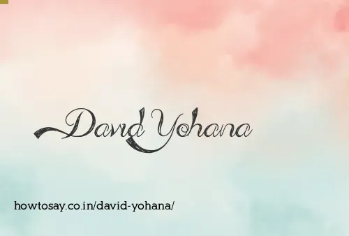 David Yohana
