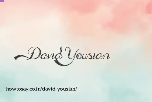 David Yousian