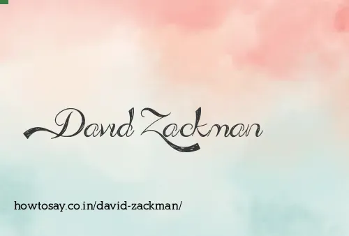 David Zackman