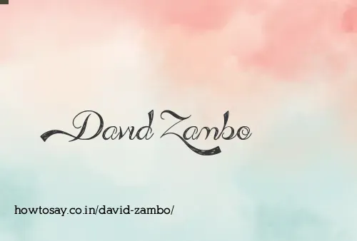 David Zambo