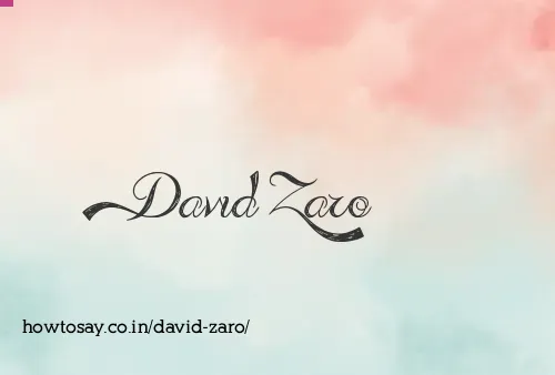 David Zaro