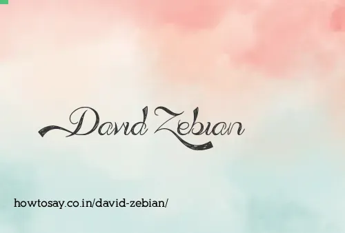 David Zebian
