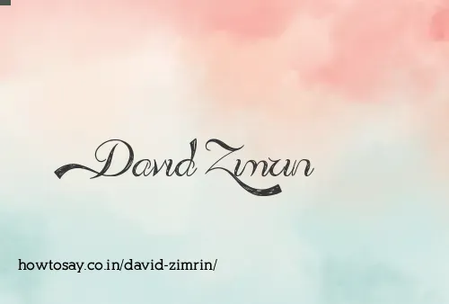 David Zimrin