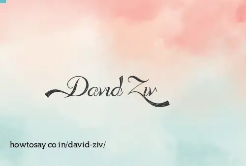 David Ziv