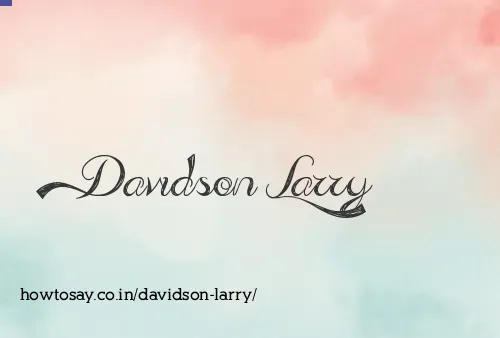 Davidson Larry