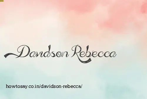 Davidson Rebecca