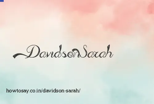Davidson Sarah