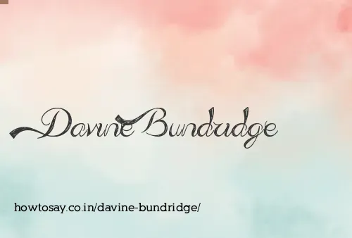Davine Bundridge
