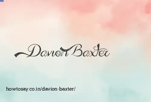 Davion Baxter