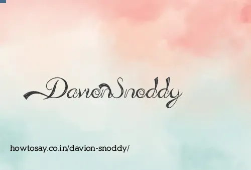 Davion Snoddy