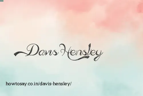 Davis Hensley