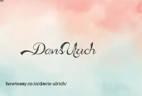 Davis Ulrich