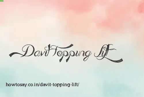 Davit Topping Lift