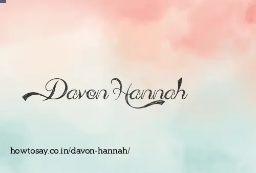 Davon Hannah