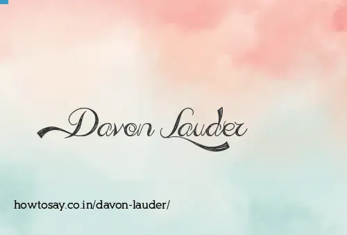Davon Lauder