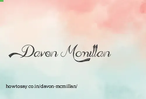 Davon Mcmillan