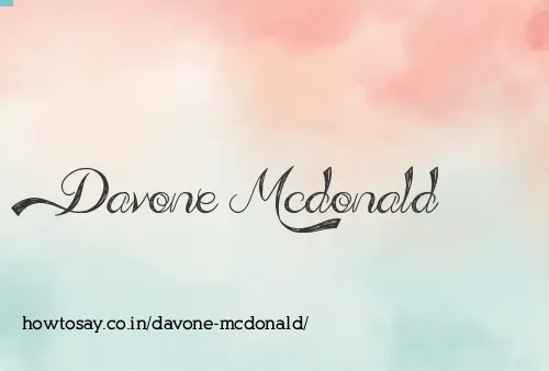 Davone Mcdonald